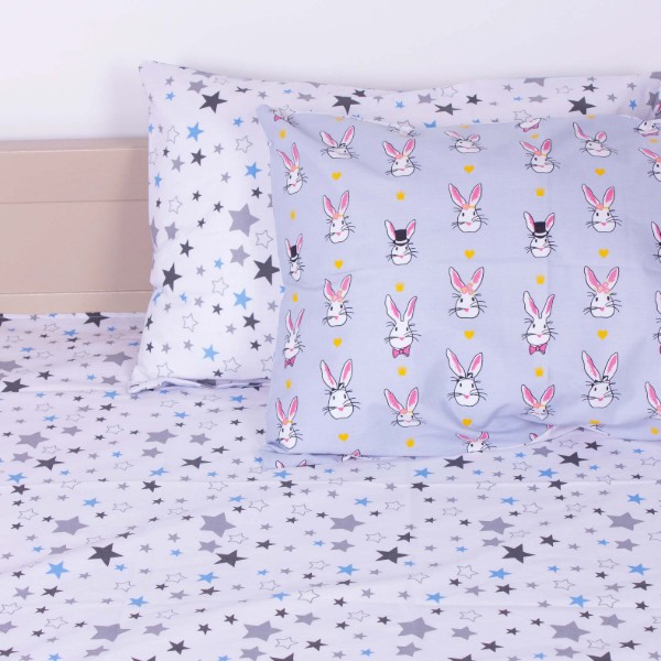 Фото - Комплект постільної білизни MirSon Бязь Ranforce Elite 17-0527 Bunnies Евро (2200004678214)